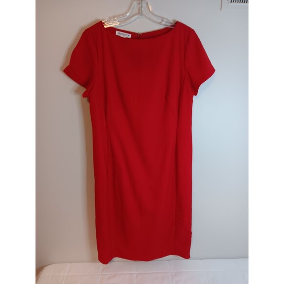 Vintage Pendleton Virgin Wool Sheath Dress Sz 12 Red Fully Lined. - Picture 1 of 5